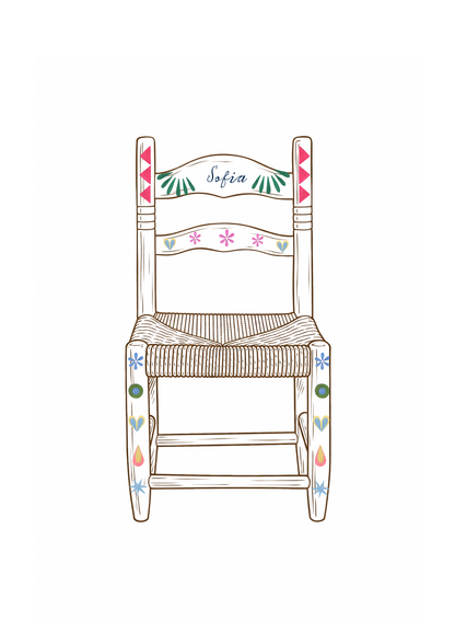 Hand Painted & Personalized Kid's Chair