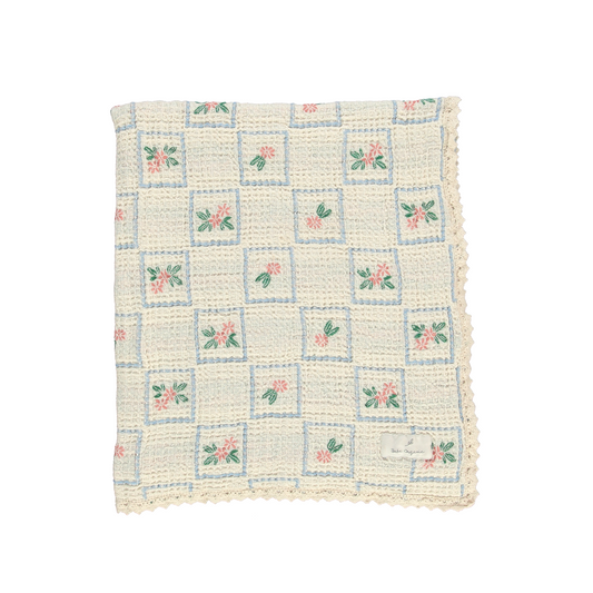 Floral Waffle Blanket