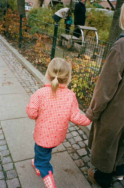 Molly Padded Jacket - Red Berry Gingham