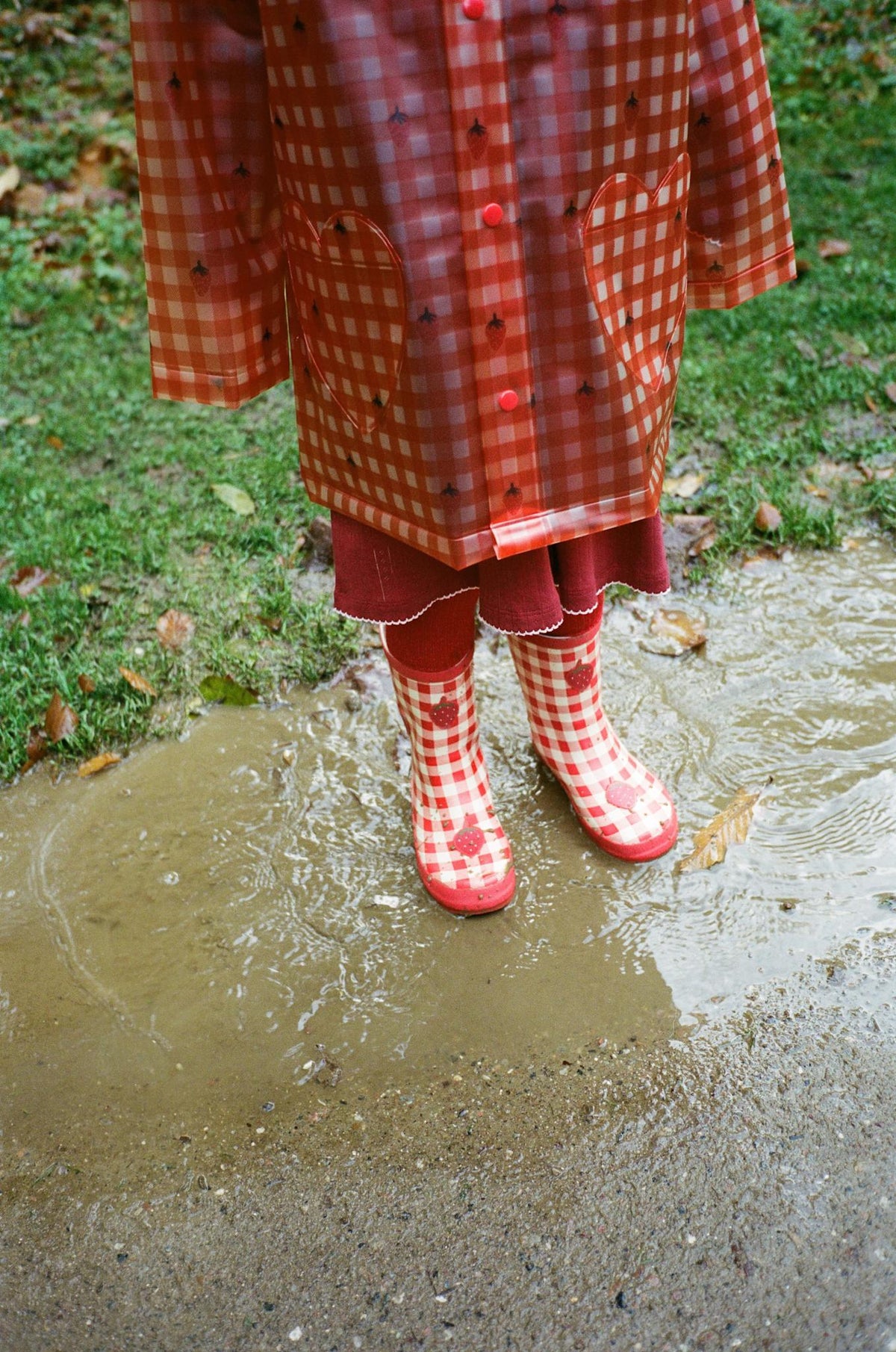 Iris Raincoat - Berry Gingham
