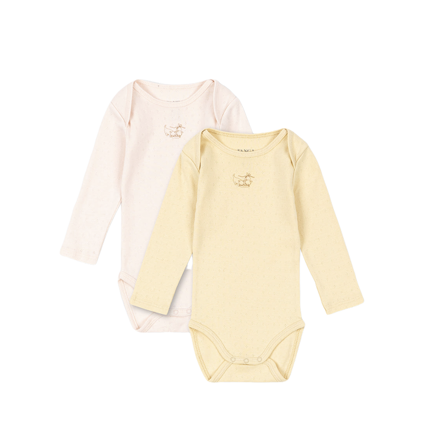 PERLA 2 PACK LS BODY OCS - banana crepe/creole pink