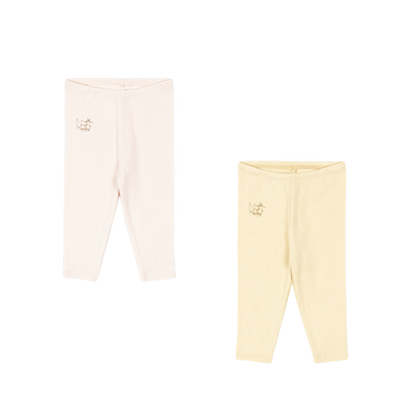 PERLA 2 PACK PANTS OCS - banana crepe/creole pink