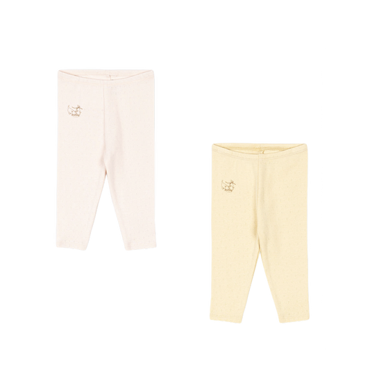 PERLA 2 PACK PANTS OCS - banana crepe/creole pink