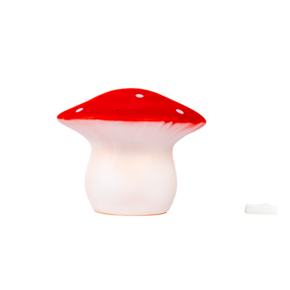 LAMP LARGE MUSHROOM RED