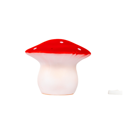 LAMP LARGE MUSHROOM RED