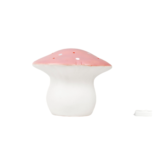 LAMP MUSHROOM MEDIUM VINTAGE PINK