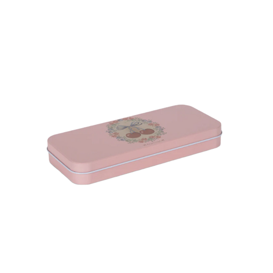 WATER COLORS TIN BOX - cherry bow