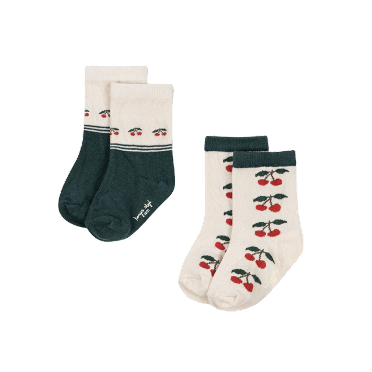 2 PACK JAQUARD SOCKS - cherry mix
