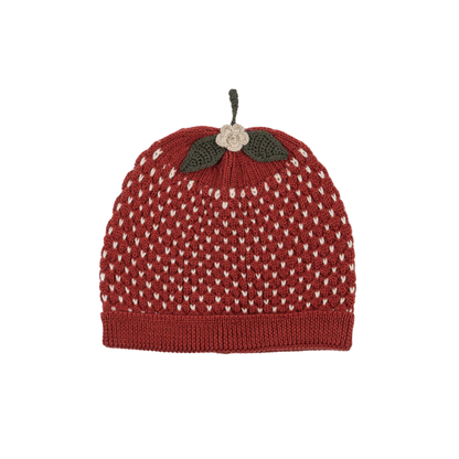 STRAWBERRY BEANIE - true red