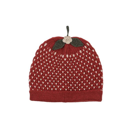 STRAWBERRY BEANIE - true red