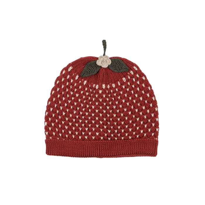 STRAWBERRY BEANIE - true red