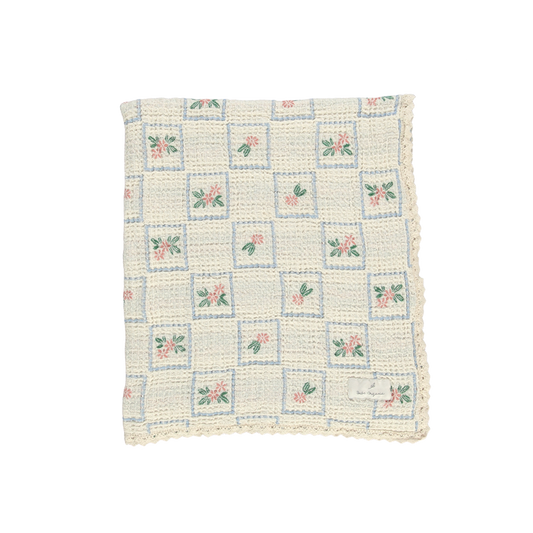 Floral Waffle Blanket
