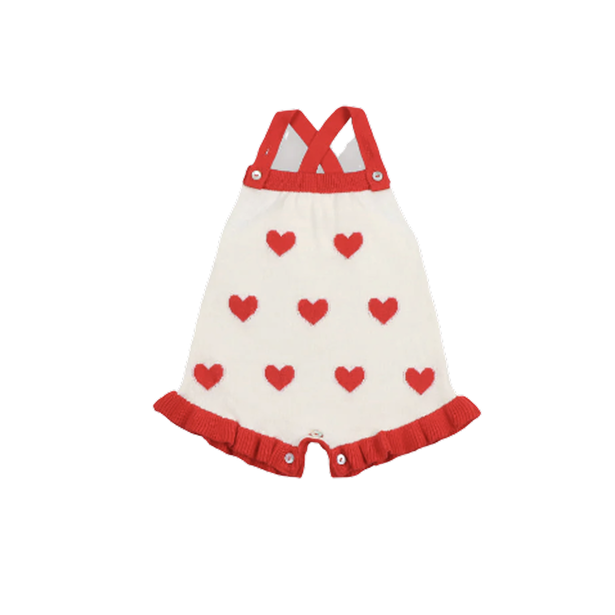 Maqui Baby Romper Hearts Jacquard