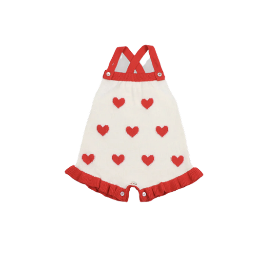 Maqui Baby Romper Hearts Jacquard