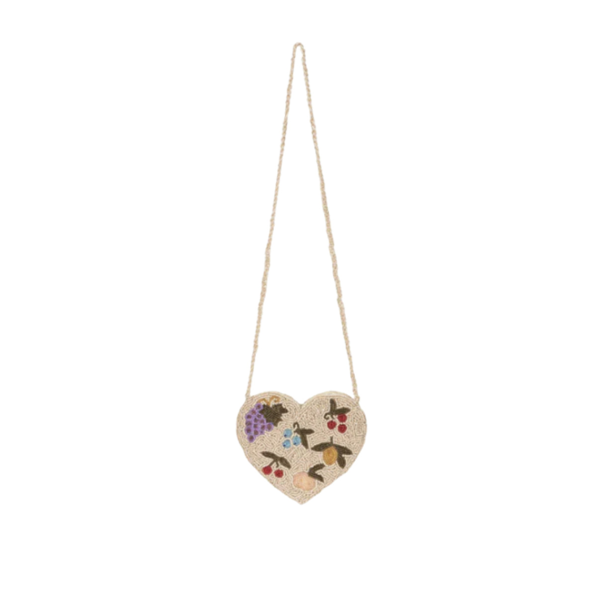 Beaded heart bag