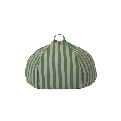 Round beanbag - kid size - Vibes - green blue stripes