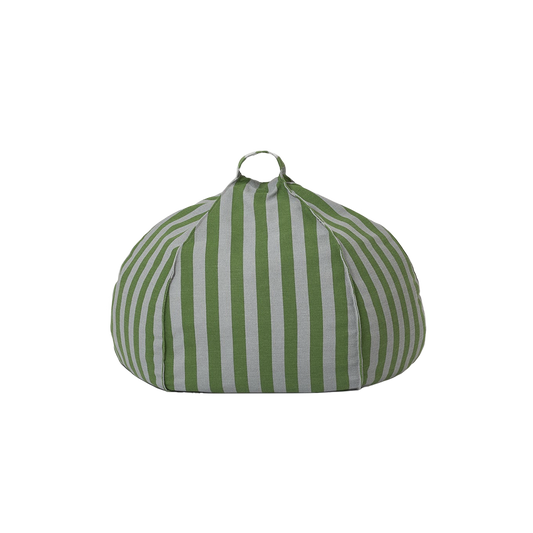Round beanbag - kid size - Vibes - green blue stripes