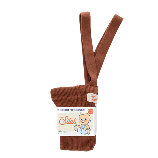 Silly Silas Footless Tights Cinnamon