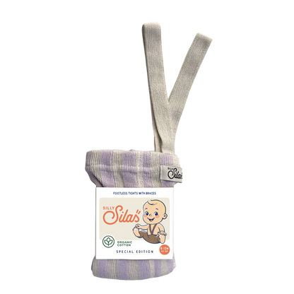 Footless Special Lavender x Cream Striped