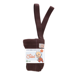 Silly Sillas Footed Tights Chocolate Brown