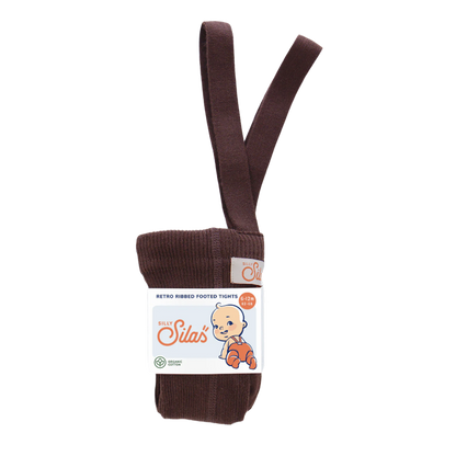 Silly Sillas Footed Tights Chocolate Brown