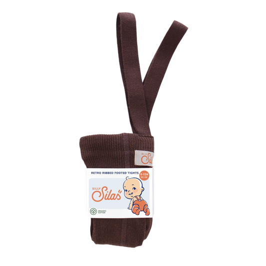 Silly Sillas Footed Tights Chocolate Brown