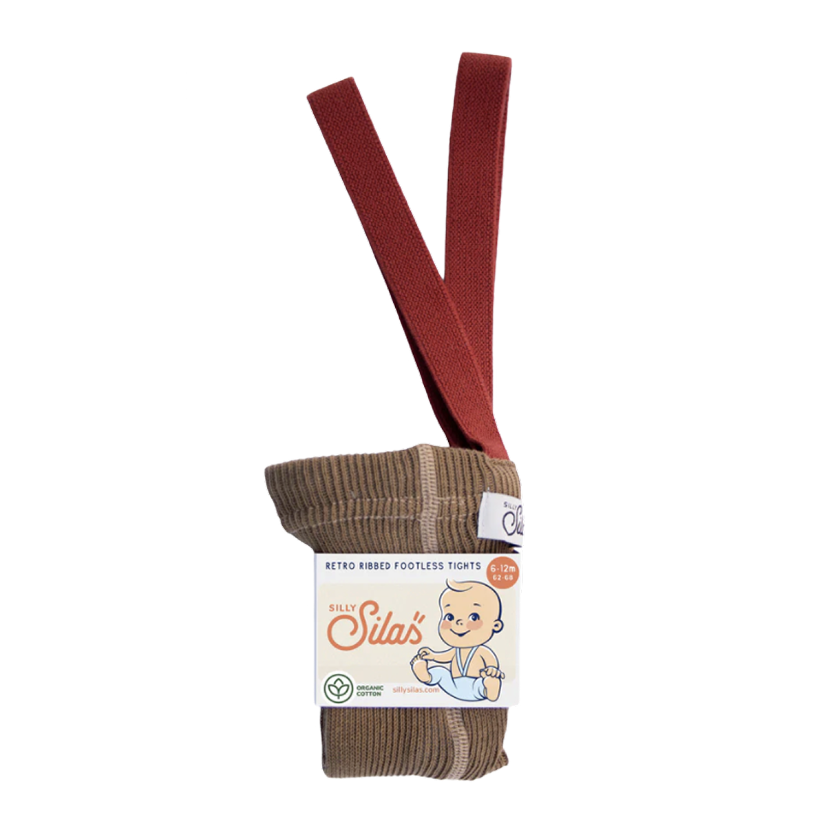 Silly Sillas Footless Tights Acorn Brown x Maple Leaf