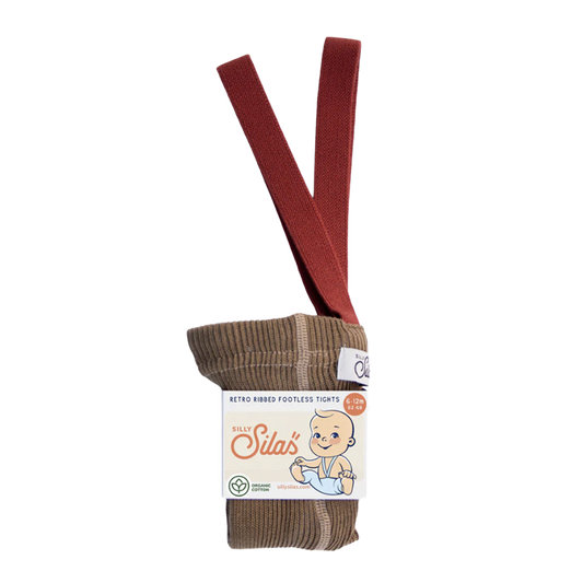 Silly Sillas Footless Tights Acorn Brown x Maple Leaf