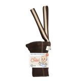 Silly Silas Footless Tights Chocolate Brown Striped
