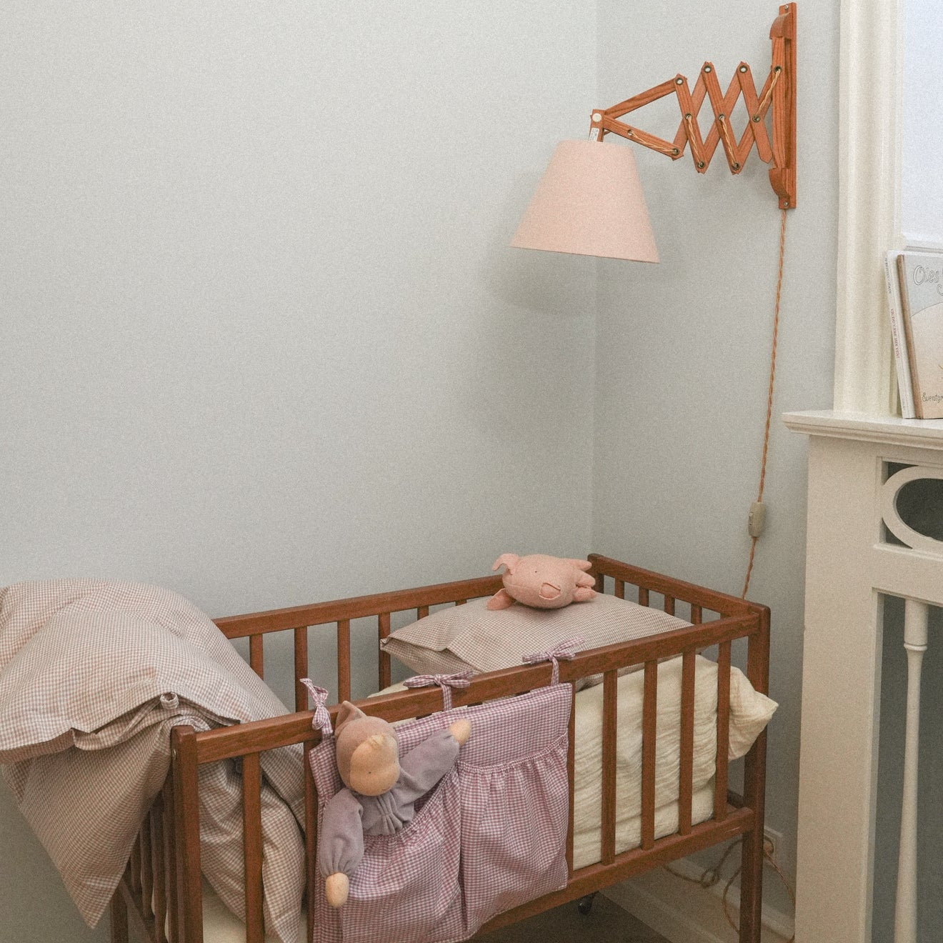 Mini Check Bed Pocket Rose