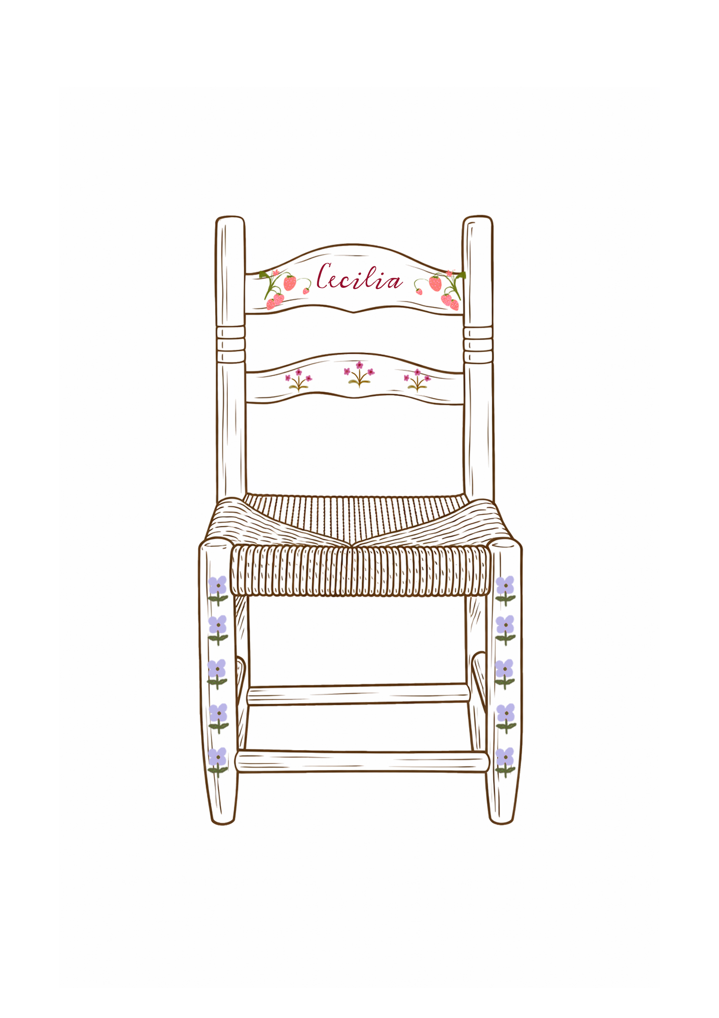 Hand Painted & Personalized Kid's Chair
