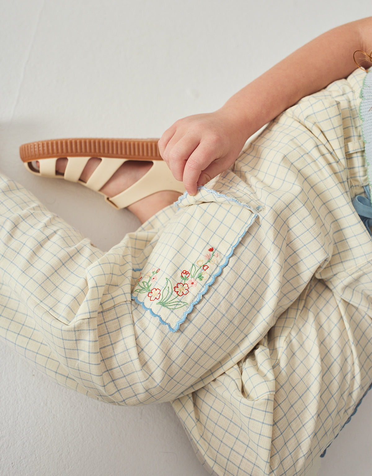 Ariana Cargo Pants with Embroidered Pockets & Paperbag Waist