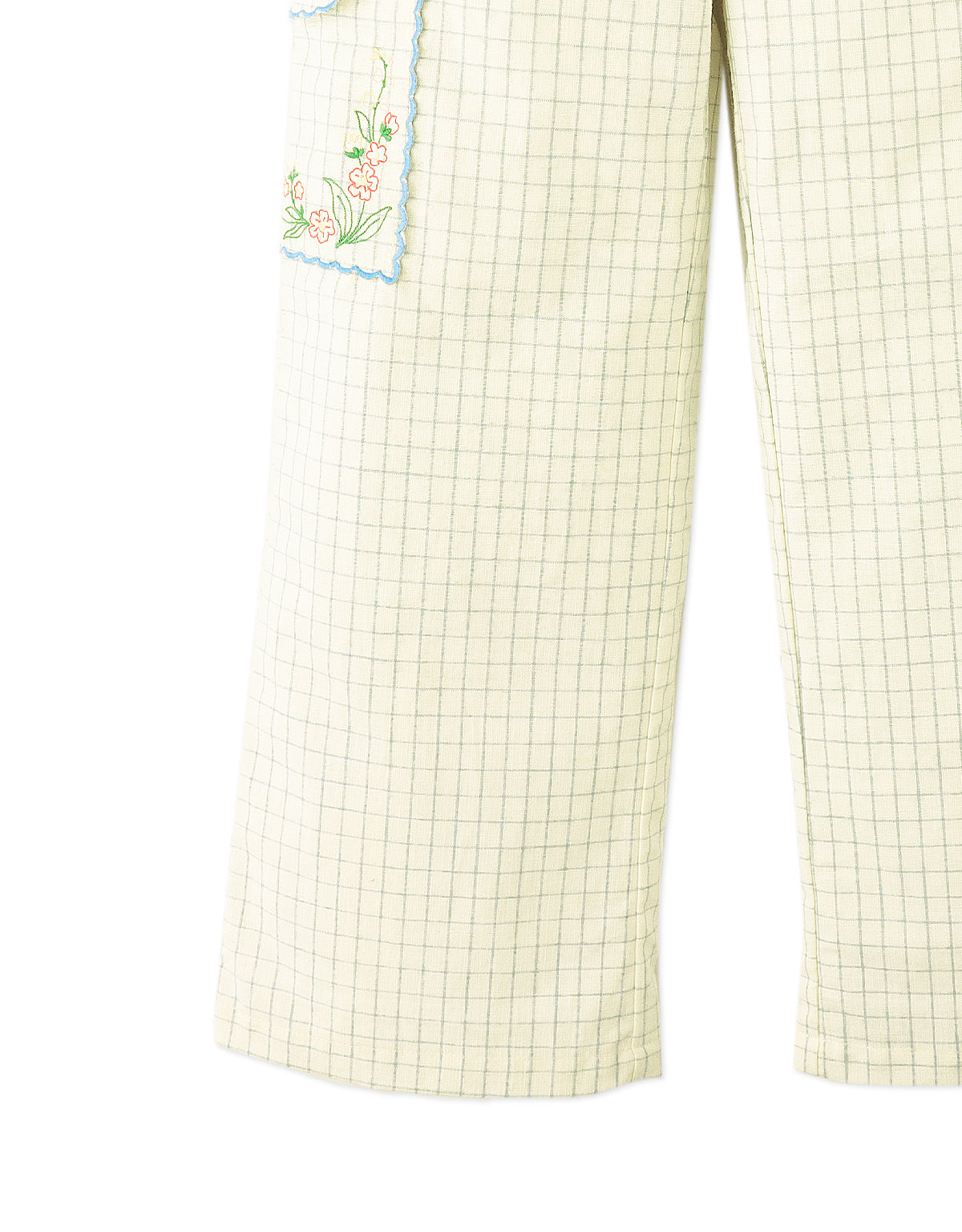 Ariana Cargo Pants with Embroidered Pockets & Paperbag Waist
