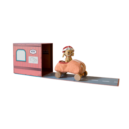 Holdie Dog-Go - Racer Girl - Pink