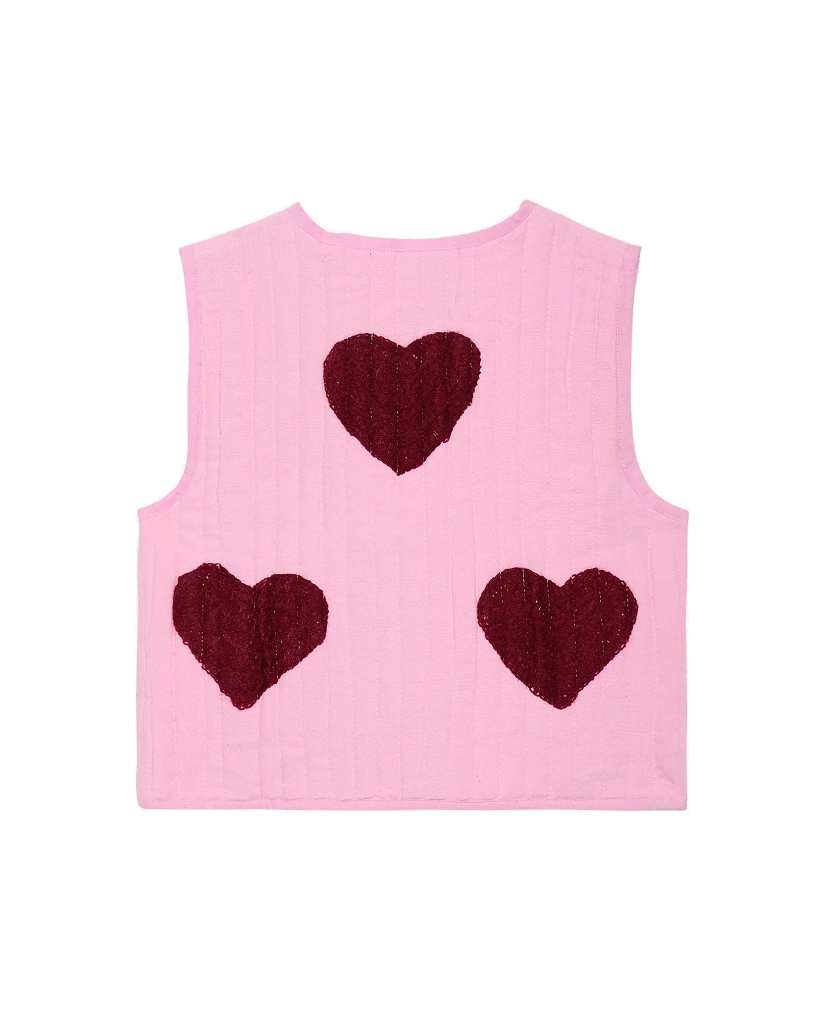 Honey MINI Vest - Burgundy Hearts