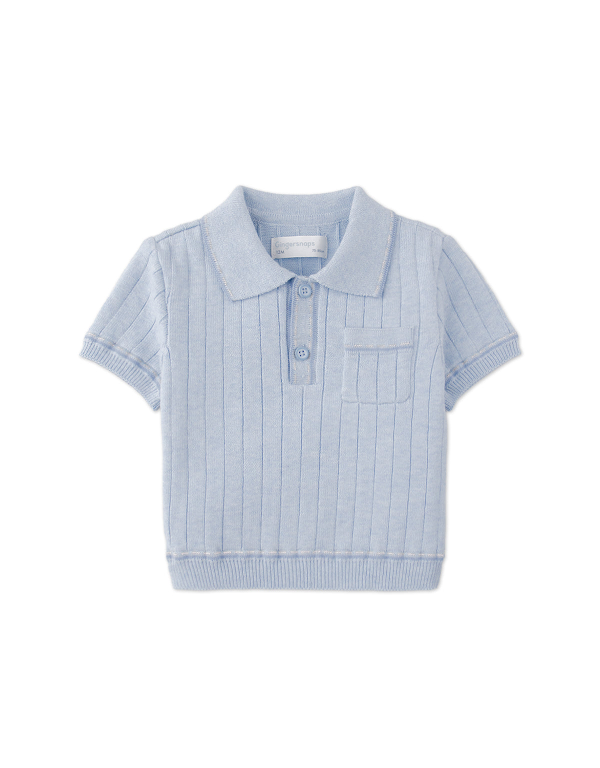 Baby Reiner Polo Shirt with Striped Tipping Accents