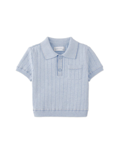 Baby Reiner Polo Shirt with Striped Tipping Accents