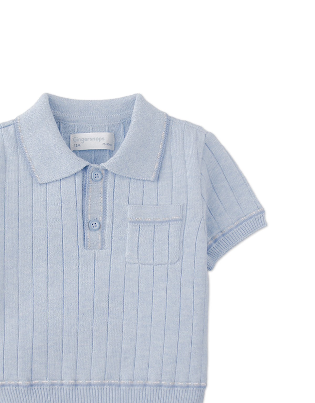Baby Reiner Polo Shirt with Striped Tipping Accents