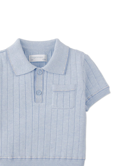 Baby Reiner Polo Shirt with Striped Tipping Accents
