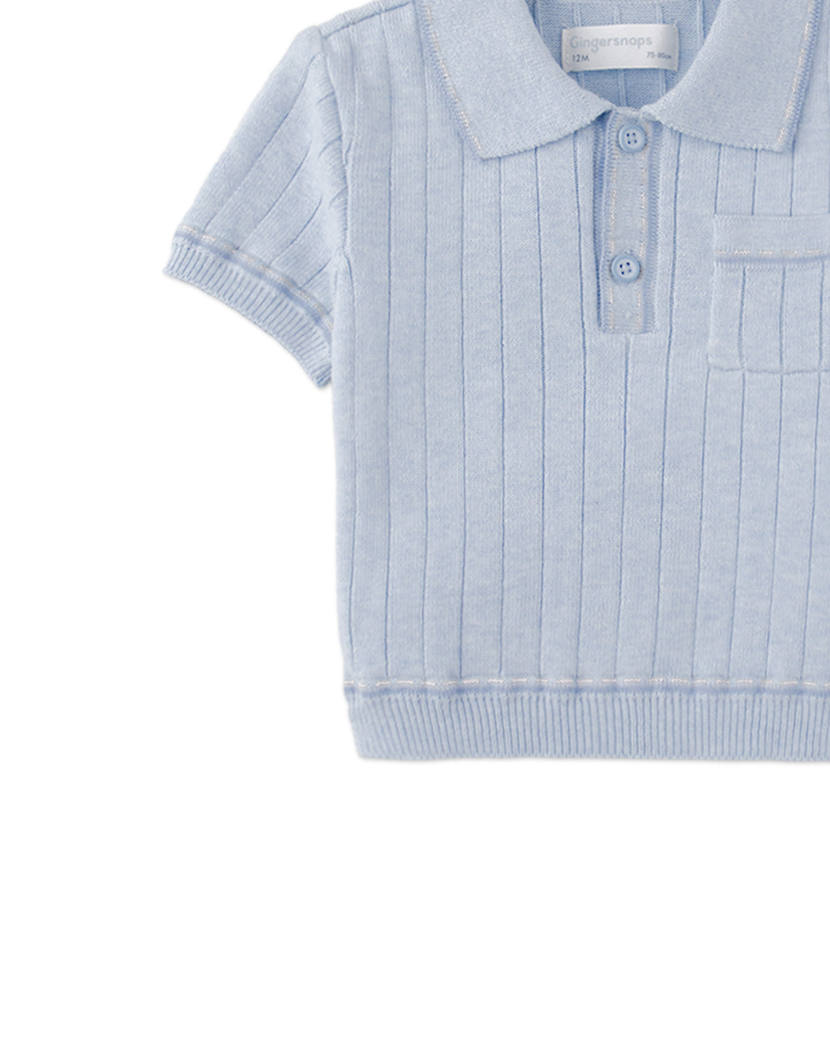Baby Reiner Polo Shirt with Striped Tipping Accents