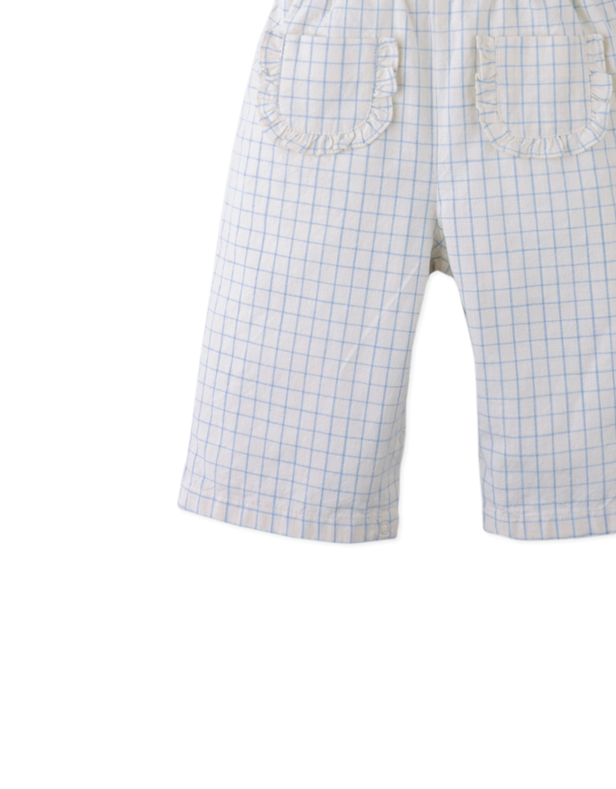 Baby Phoebe Striped Jumpsuit with Ruffles & Embroidered Details