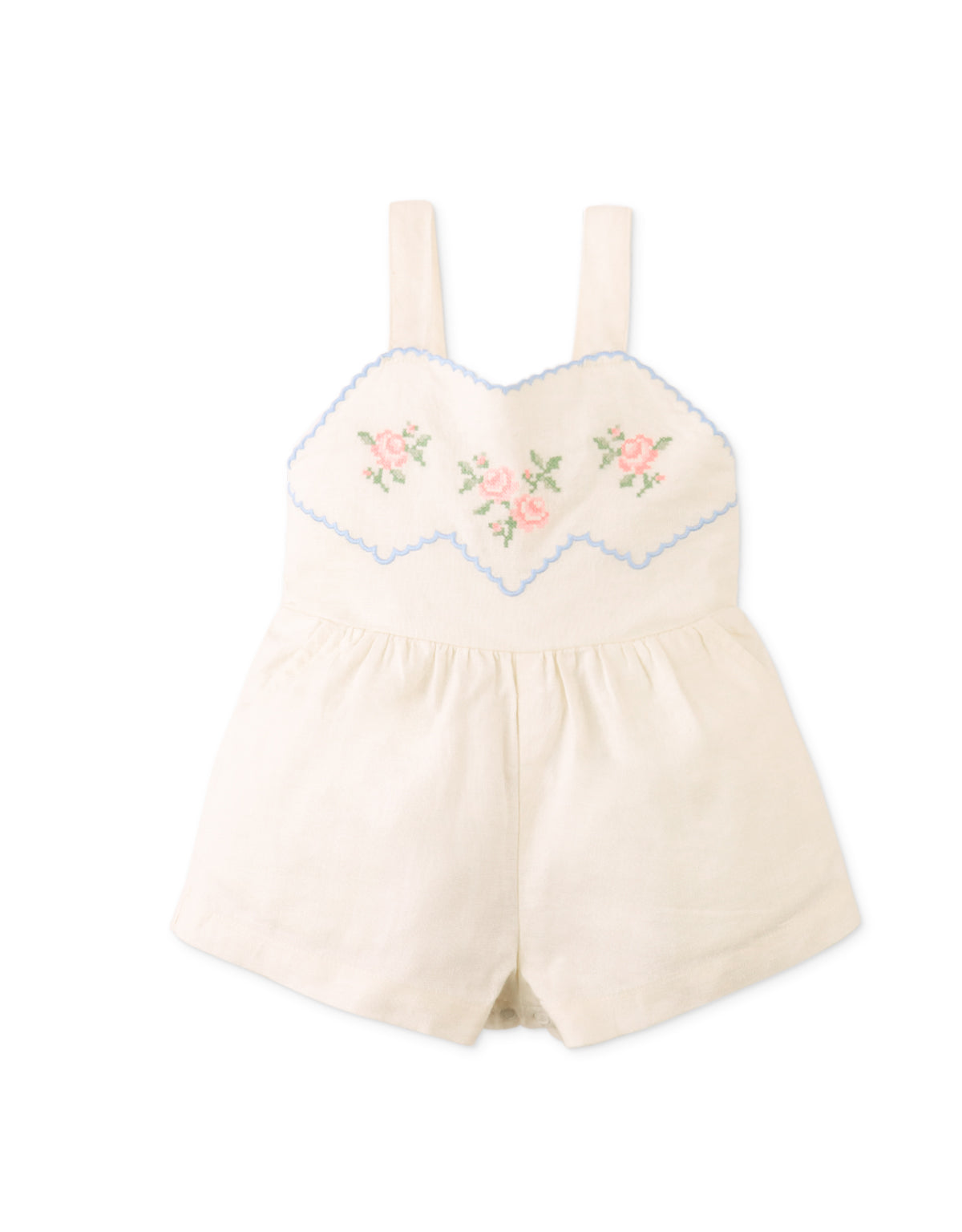 Baby Genny Playsuit with Embroidered Bib