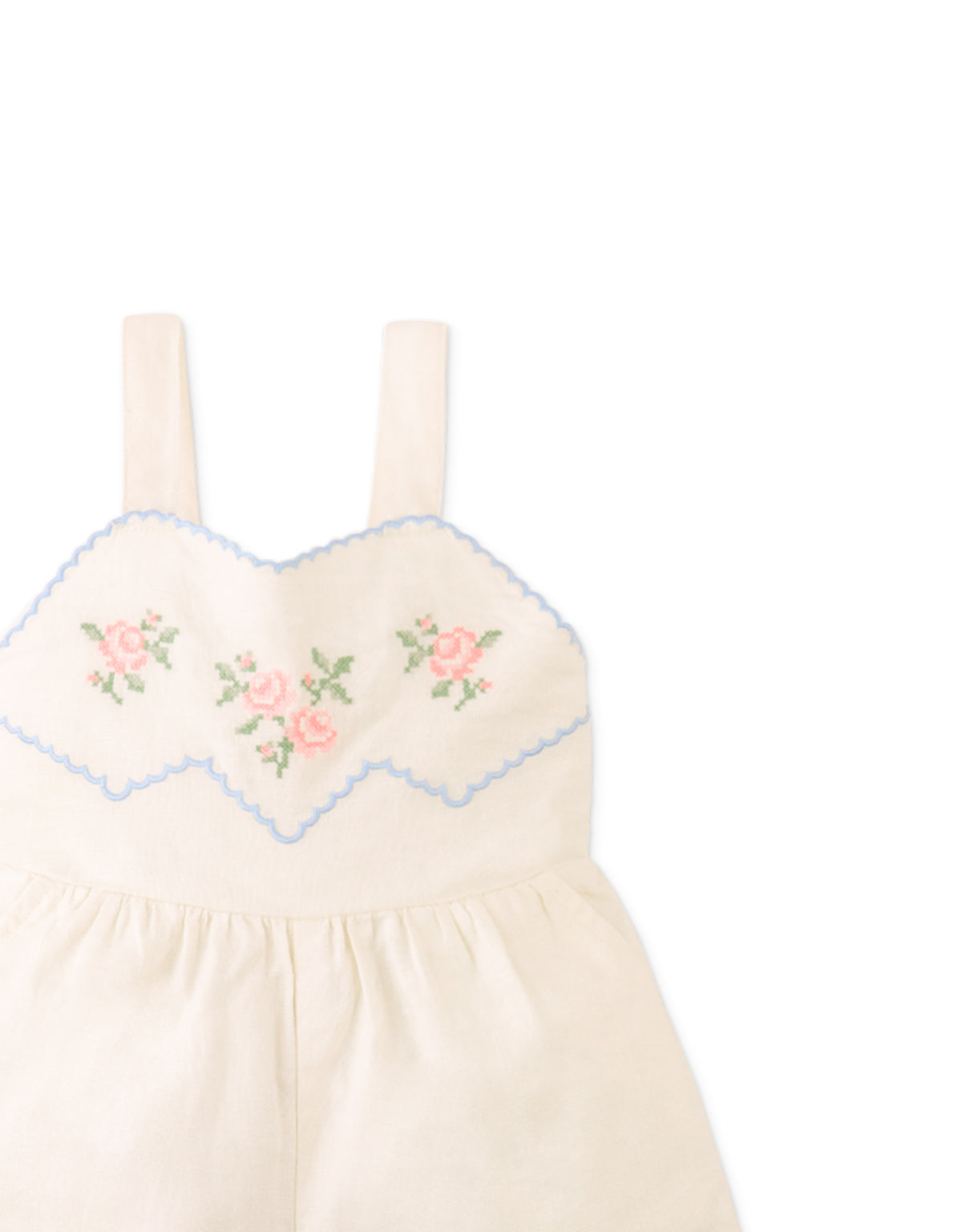 Baby Genny Playsuit with Embroidered Bib