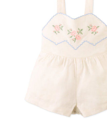 Baby Genny Playsuit with Embroidered Bib