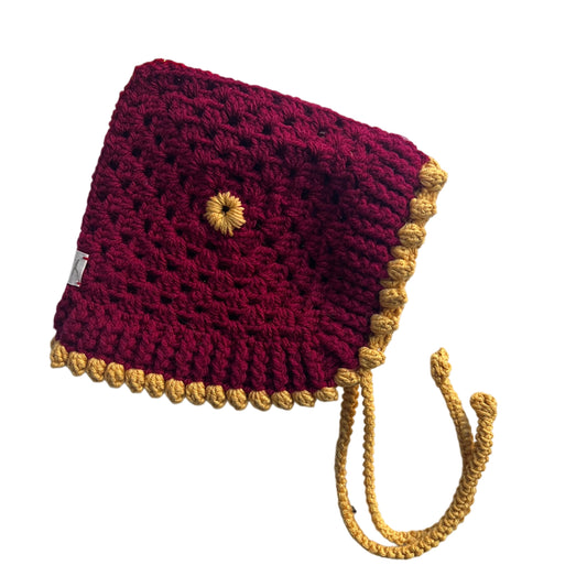 Red Caperucita Bonnet - one of a kind