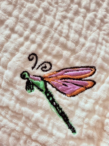 Mini towel x Museum of Mini dragonfly embroidery