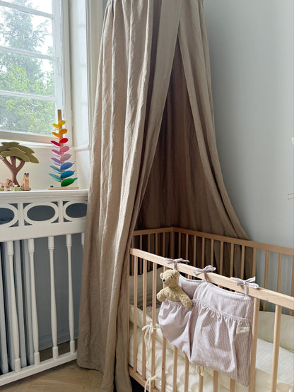 Mini Check Bed Pocket Beige