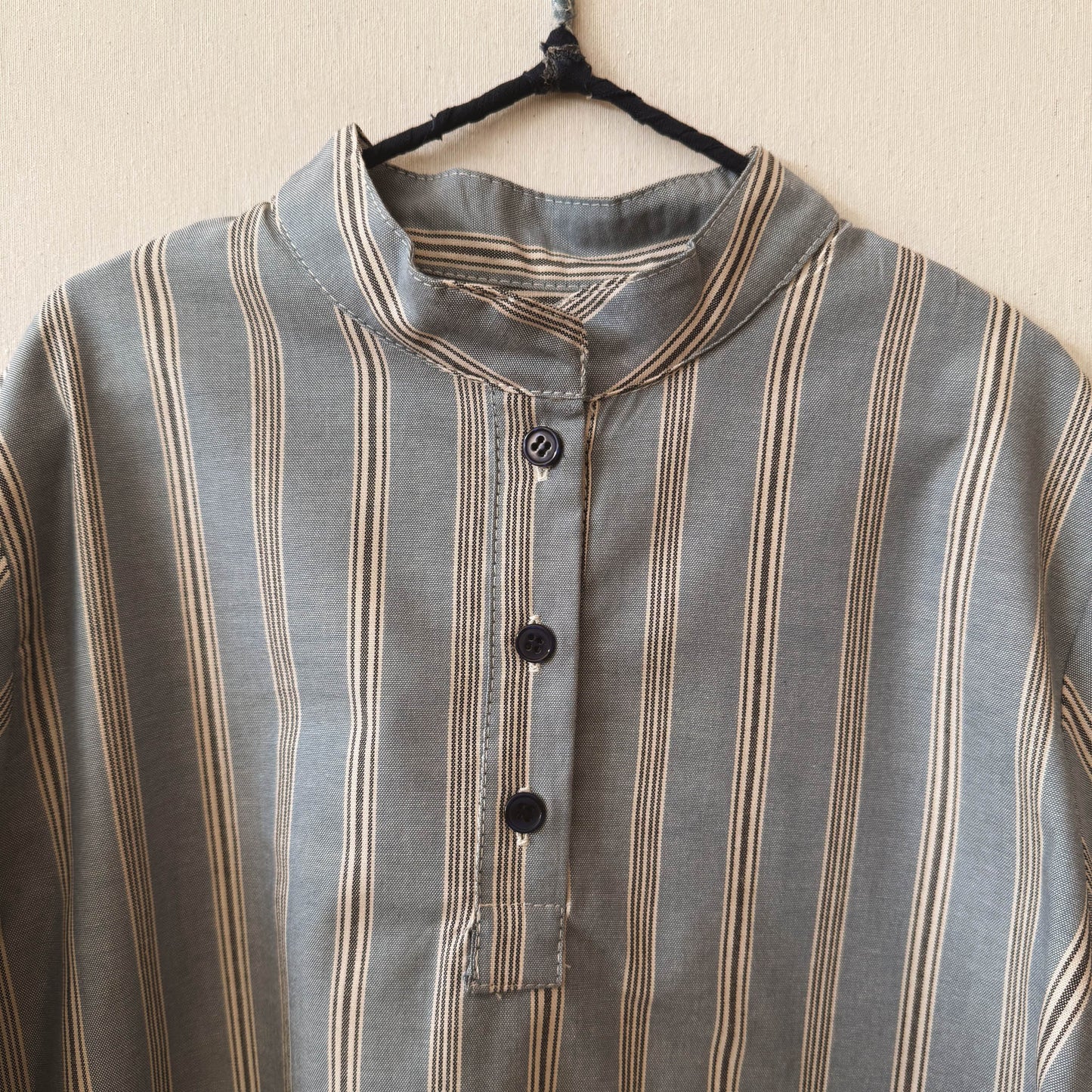 Mao shirt Blue Stripes