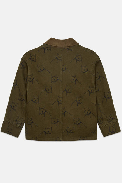City dog all over canvas jacket
