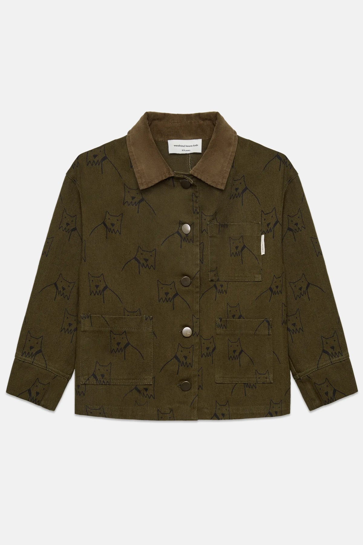 City dog all over canvas jacket
